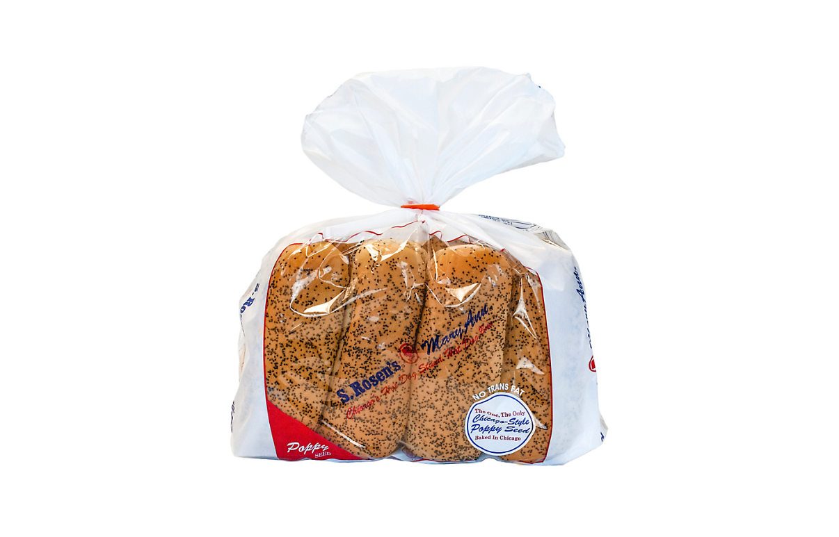 S. Rosens Hot Dog Buns w/Poppyseeds (8 ct)
